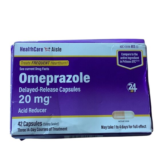 Omeprazole 20mg Delayed-Release Acid Reducer Capsule 42ct 3x14-Day Treatment NEW - Picture 1 of 6